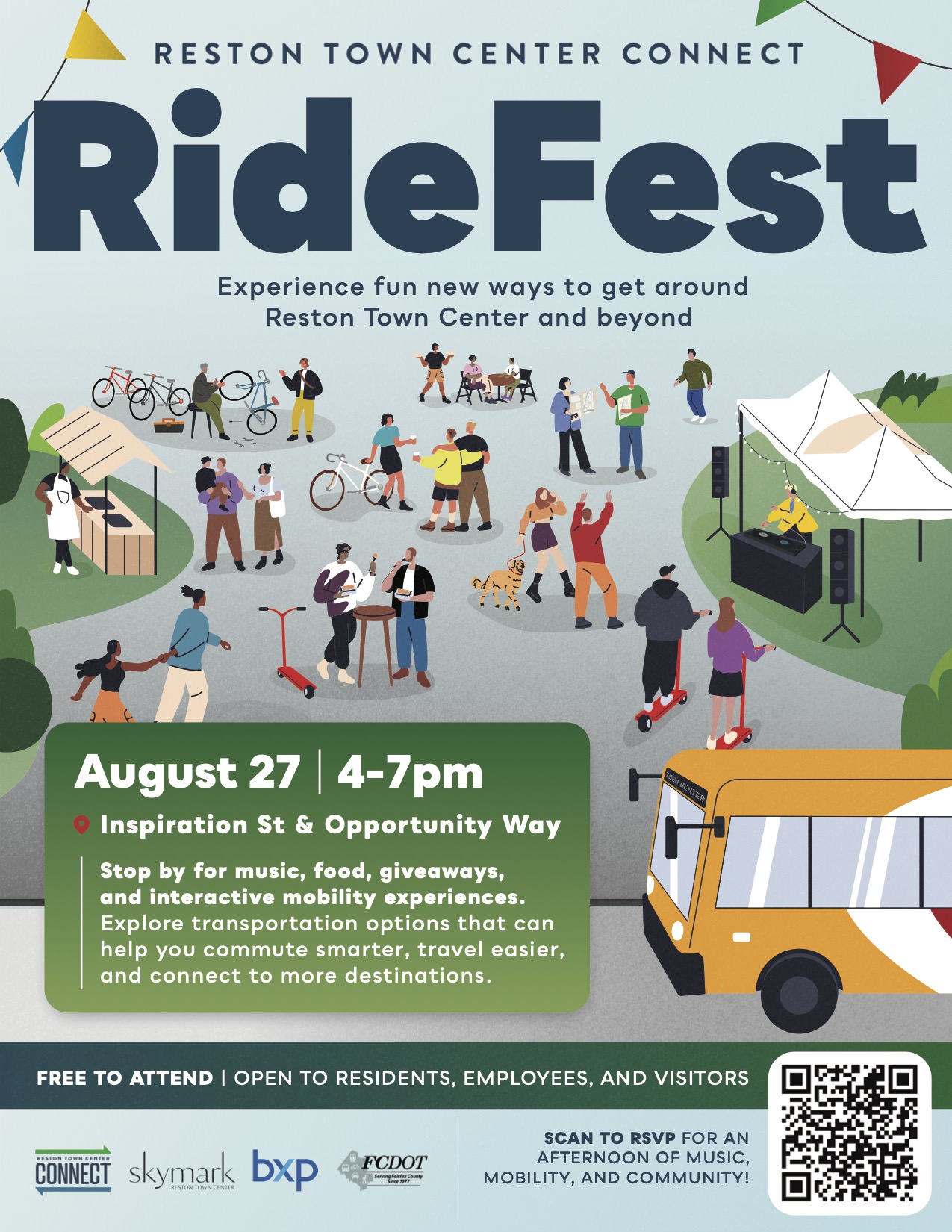 RideFest at Reston Town Center – August 27, 4–7 p.m.